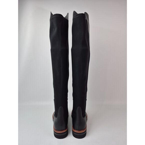 Stuart Weitzman Women's Black Adrina City Over the Knee Leather Boots Size 8 B - Picture 4 of 7